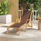 Adjustable Canopy Birch Wood Foldable Beach Chaise Lounge Chair - 67" L x 24.5" W x 48.5"-55" H